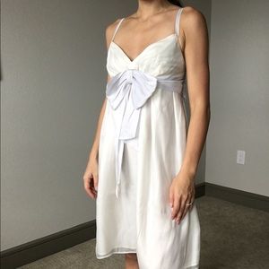 Silk cream and lavender dress size 0 Tara Jarmon